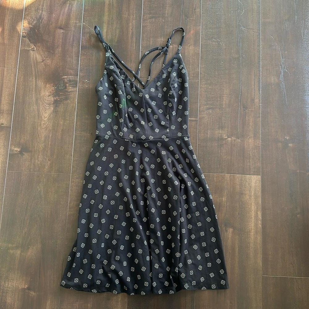 Strappy Patterned Mini Dress